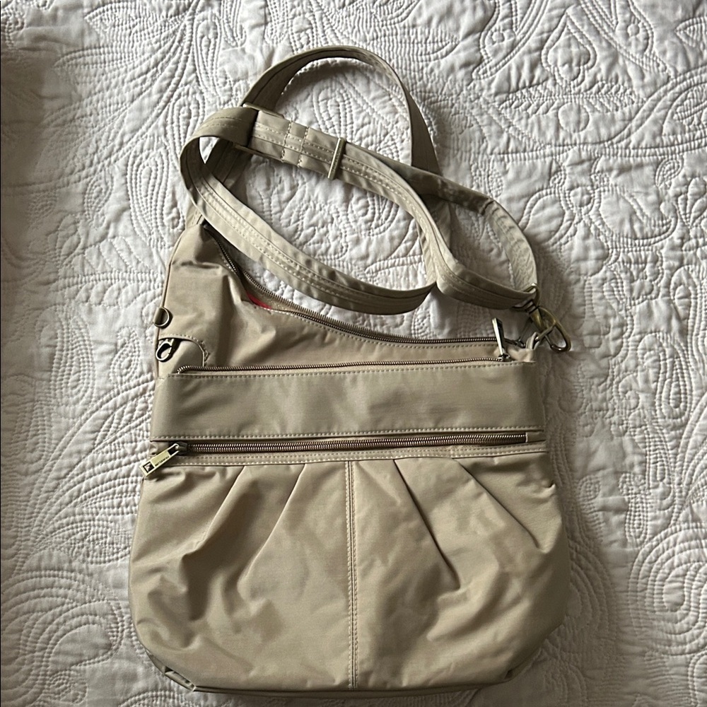 Travelon Beige Crossbody Bag